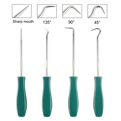Hot Sale 4Pcs 135Mm Car Auto Vehicle Oil Seal Screwdrivers Set O-Ring Seal Gasket Puller Remover Pick Hooks Repair Tools for Car