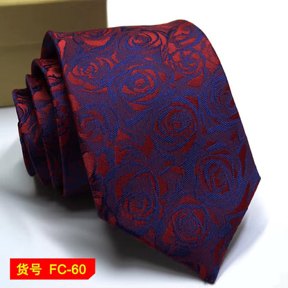 67 Styles Men'S Ties Solid Color Stripe Flower Floral 7-8Cm Jacquard Necktie Accessories Daily Wear Cravat Wedding Party Gift