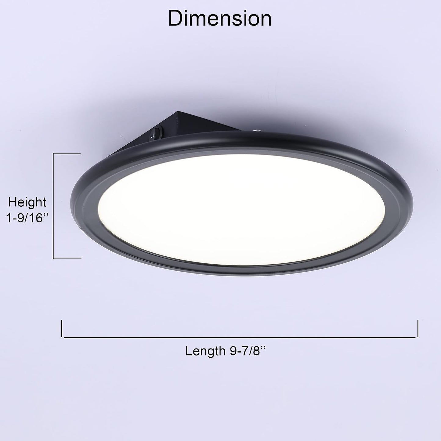 12V RV 10Inch Super Slim LED Pendant Ceiling Light Fixture, 12V RV Interior Light Fixture with On&Off Switch, 12Volt Ceiling Mount Light, Dimmable, 4000K for Motorhome Camper Trailer