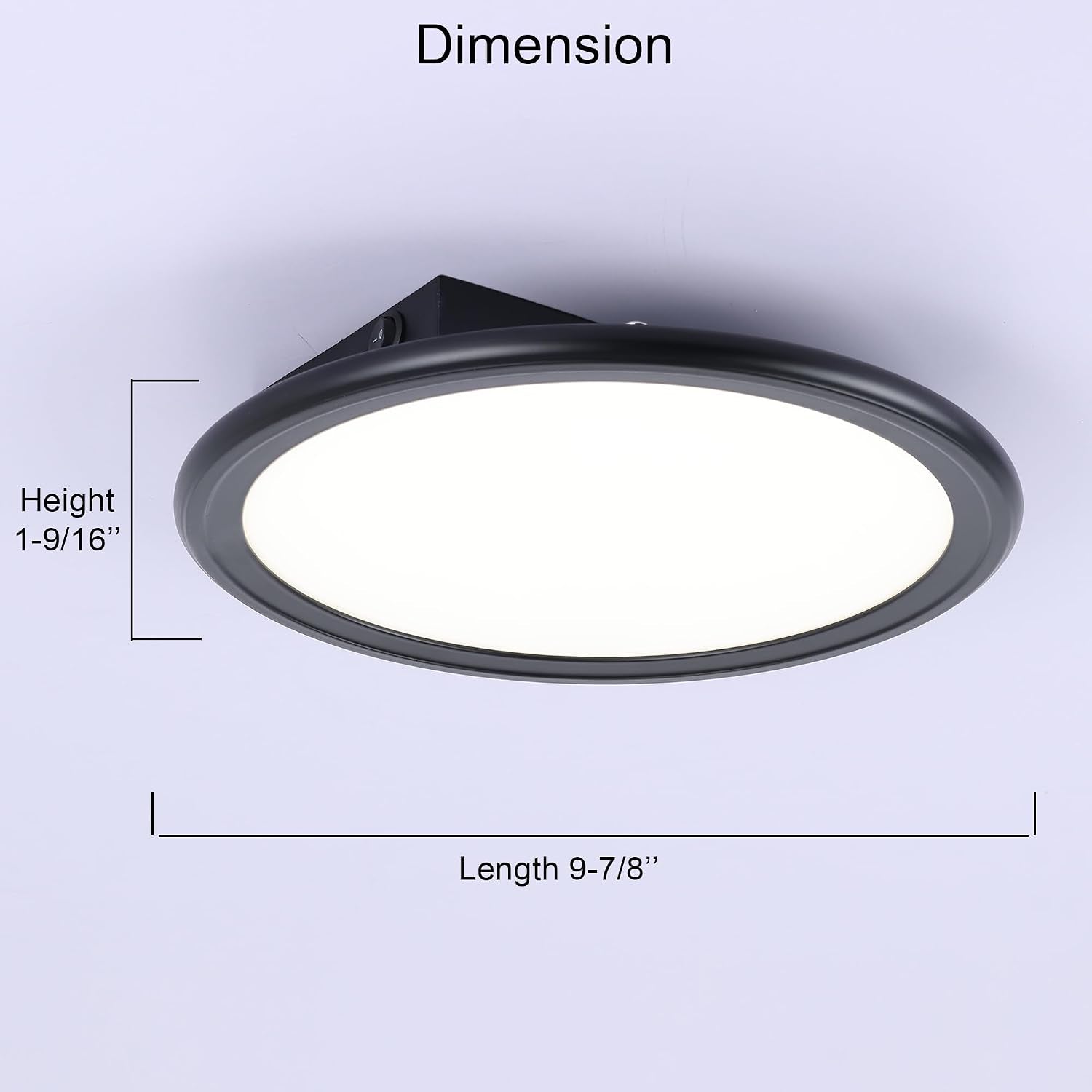 12V RV 10Inch Super Slim LED Pendant Ceiling Light Fixture, 12V RV Interior Light Fixture with On&Off Switch, 12Volt Ceiling Mount Light, Dimmable, 4000K for Motorhome Camper Trailer