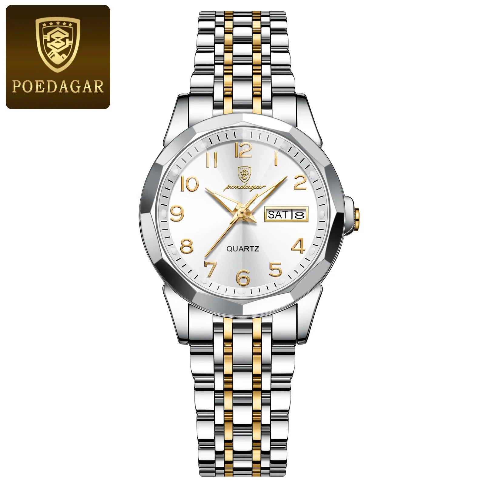 Luxury Ladies Wristwatch Waterproof Luminous Date Week Women Quartz Watch Stainless Steel Women‘S Watches Female Reloj
