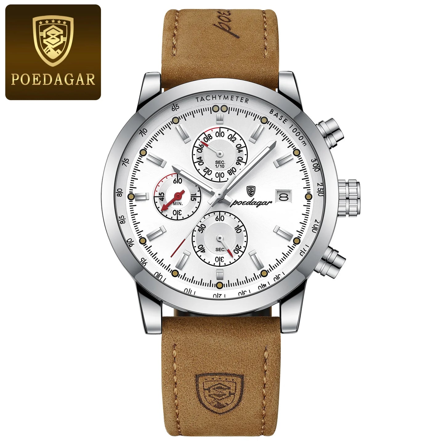 Luxury Wristwatch for Man Waterproof Luminous Chronograph Date Men Watch Sports Leather Men'S Quartz Watches Male Reloj