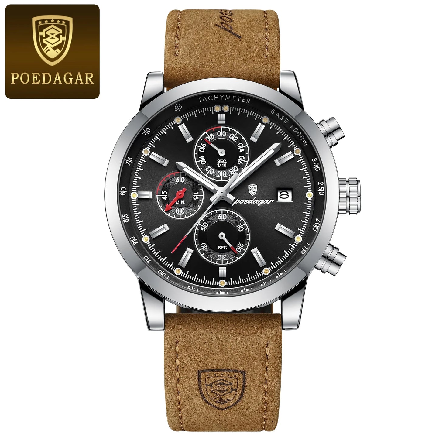 Luxury Wristwatch for Man Waterproof Luminous Chronograph Date Men Watch Sports Leather Men'S Quartz Watches Male Reloj