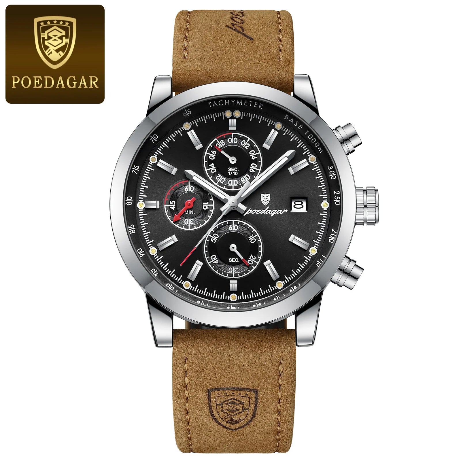 Luxury Wristwatch for Man Waterproof Luminous Chronograph Date Men Watch Sports Leather Men'S Quartz Watches Male Reloj