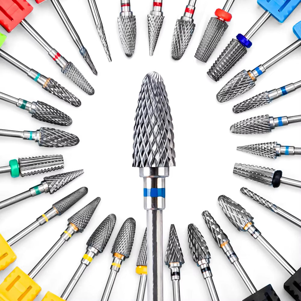 1Pc Nail Drill Bit Rotate Burr Milling Nail Cutter Bits Electric Drill Machine for Manicure Pedicure Tools