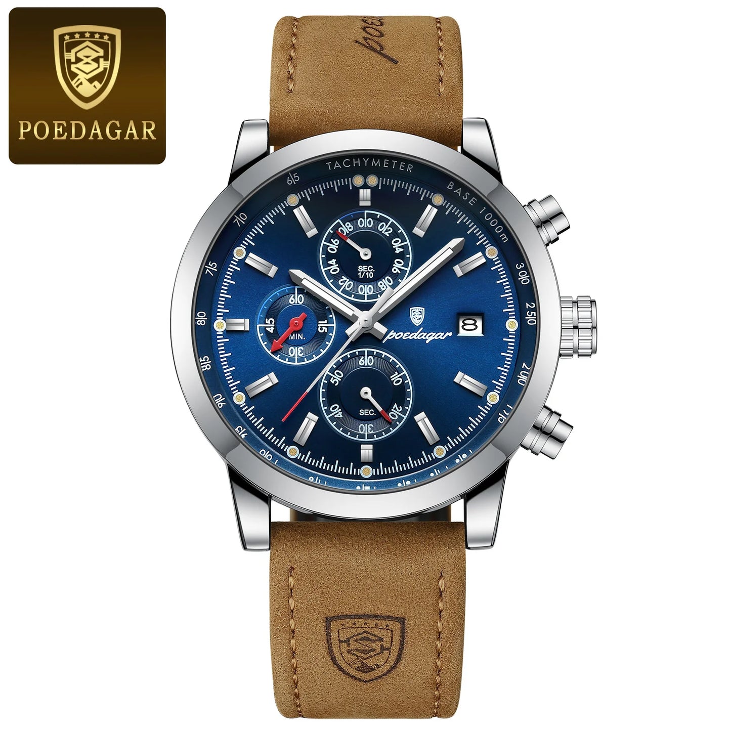 Luxury Wristwatch for Man Waterproof Luminous Chronograph Date Men Watch Sports Leather Men'S Quartz Watches Male Reloj